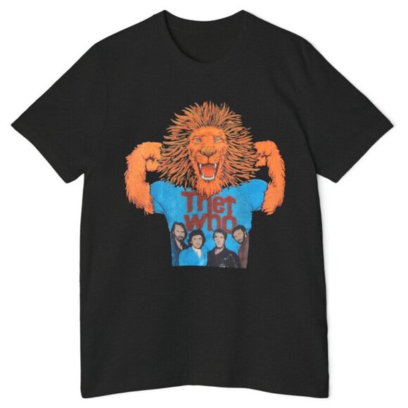Brooke B Other - 1979 The Who Lion Pete Townshend Keith Moon Rock Band Concert Fan Gift Shirt 73